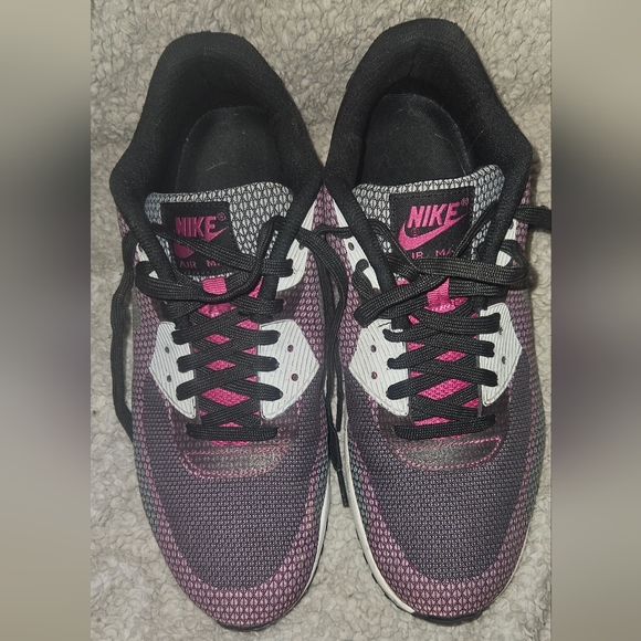 Nike Air Max 90 Jacquard White/Vivid Pink/ Sneakers Men's sz 9.5 Shoes 631750 - Picture 2 of 16